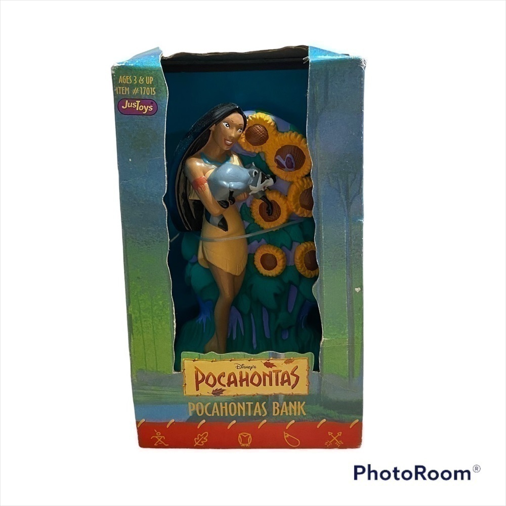 Vintage Pocohantas Bank 1995 Disney NEW Just Toys Kids